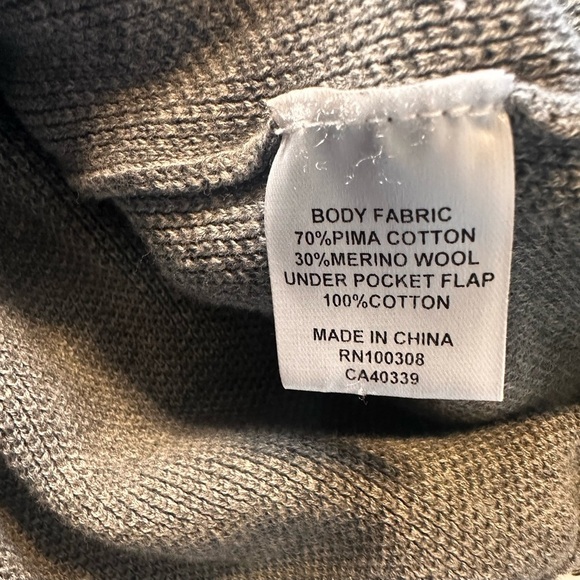 PETER MILLAR Dover Pocketed Quarter-Zip Sweater in Gale Size XL - Picture 8 of 8